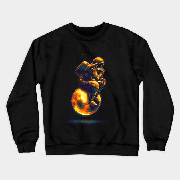 The Space Thinker Crewneck Sweatshirt by nicebleed